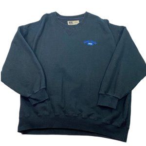 Vintage Russell Athletic Sweatshirt Mens XL Black Blue USA Made Pro Cotton 90s